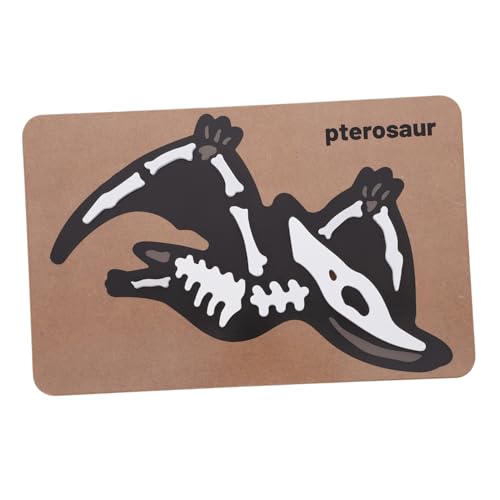 Abaodam Dinosaurier-fossilien-Puzzle Knochen Puzzlekleber Puzzlematte Kognitionspuzzle Für Kleinkinder Kleinkind Rätsel Holzpuzzle Für Runde Vorschulrätsel Ahorn von Abaodam