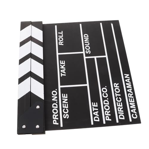 Abaodam Direktor Board Holzklappe Holzfilmklappe Direktoren Schindel Spielzeug aus Filmschindeln englische version clapper board Klöppel filmen Filmrequisiten Filmstudio hölzern Black von Abaodam