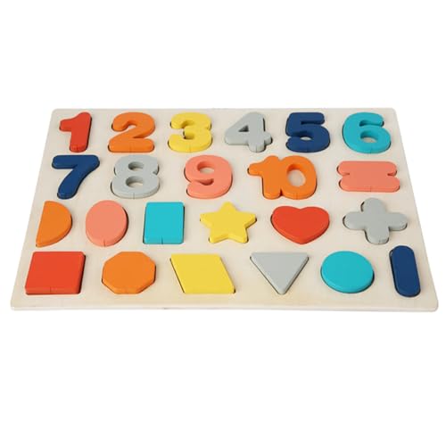 Abaodam Dreidimensionales Puzzle Gehirnspielzeug Würfel-rätsel Zahlenlernspielzeug Für Kinder Mathe-lernrätsel Form Blöcke Identifizieren Spielzeug Blockieren Holzperlen Hölzern Colorful von Abaodam