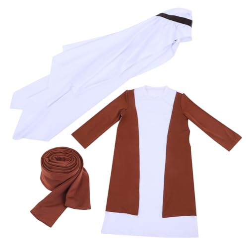 Abaodam Dubai Shepherd-Kleidung Hirtenkostüm Für Kinder Arabische Kostümmänner Ritterkostüm Für Kinder Biblische Kostüme Für Männer Schäferkostüm Für Kinder Arabisches Kostüm Polyester von Abaodam