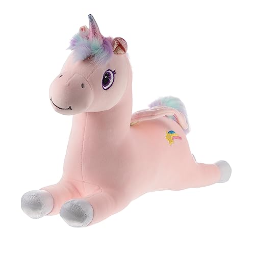 Abaodam Einhorn-Puppe deko tierkissen laufstall Einhorn Accessoires spielwaren Puppen tuchel Toy Einhorn Puppe gefüllte einhornpuppe Daunen Baumwolle Rosa von Abaodam