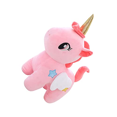 Abaodam Einhorn-Puppe einhornkissen Unicorn Toy Polsterkissen dekorativ Stofftierpuppe weicher Plüsch Bequeme Puppe Cartoon gefüllte Plüschpuppe Kristallweicher Samt Rosa von Abaodam