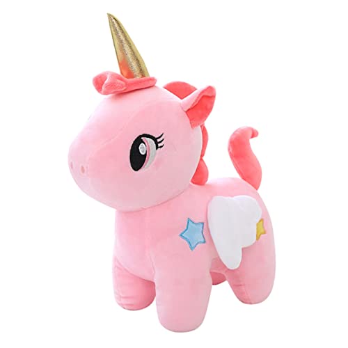 Abaodam Einhorn-Puppe einhornkissen Unicorn Toy lustiges Plüschkissen Heimkissen Krabbe Plüschpuppe Plüsch- -Puppe gefüllte Plüschpuppe Bequeme Puppe Kristallweicher Samt Rosa von Abaodam