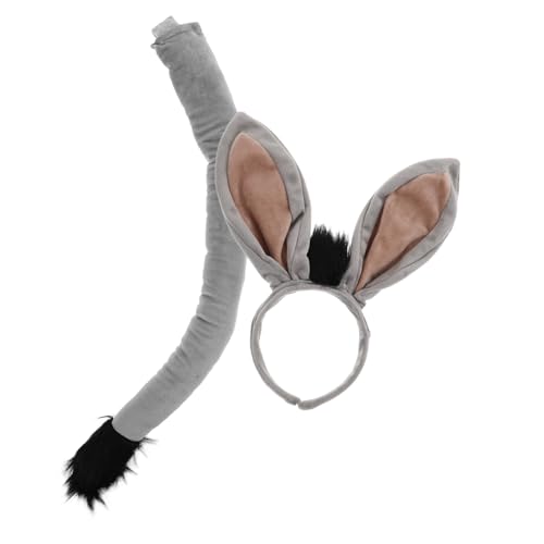 Abaodam Esel Stirnband Esel-haarbänder Ostern Haarband Cosplay-stirnband Esel-kostüm-stirnband Katzenohren Stirnband Cartoon-haarband Stirnband Mit Eselsohren Cosplay Haarband Plüsch Grey von Abaodam