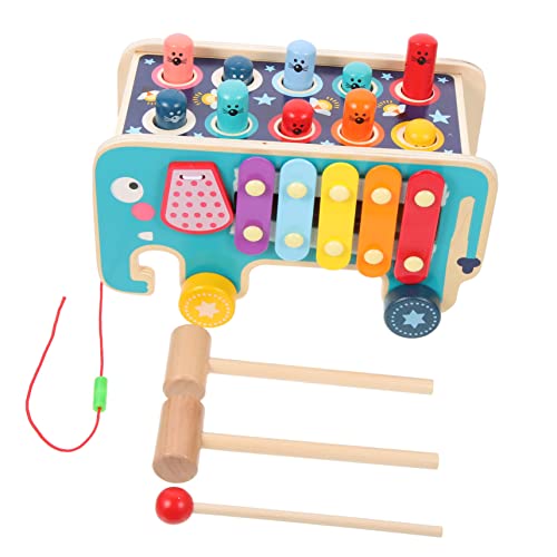 Abaodam Holzspielzeug Baby 1 Set Holzhammer Mit Xylophon Pädagogisches Motorikspielzeug Zur Der Handkoordination Für Kleinkinder Farbenfrohes Interaktives Musikinstrument Für Babys Ab 1 Jahr von Abaodam