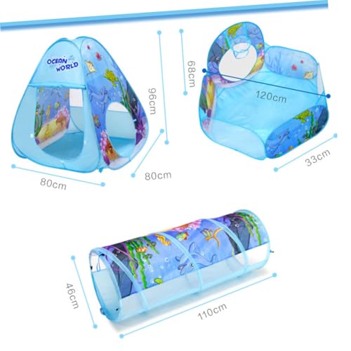 Abaodam Faltbares Spielzelt mit Meeresbällen und Kriechtunnel Unterwasserwelt Spielhaus für Jungen und Mädchen Kreatives Indoor Outdoor Spielzelt Einfach zu Verstauen Abaodam Faltbares Spielzelt mit Meeresbällen und Kriechtunnel Unterwasserwelt Spielhaus für Jungen und Mädchen Kreatives Indoor Outdoor Spielzelt Einfach zu Verstauen von Abaodam