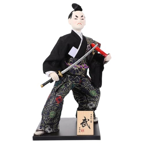 Abaodam -Figur Japanischer Figuren-Desktop Katanas-Figur Bushido- -skulptur Krieger-kunststatue -Puppen-Krieger Japanische Ninja-Figur Japanische Kimonopuppe Abs von Abaodam