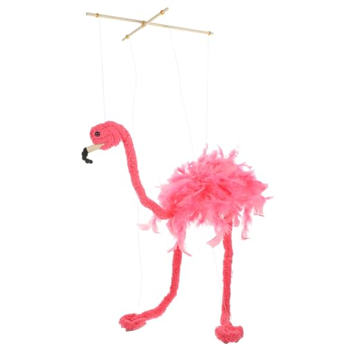 Abaodam Flamingo-Handmarionette Tierpuppe Marionette Flamingo-Puppe Flauschige Tiermarionette Requisite（Farbe zufällig） von Abaodam