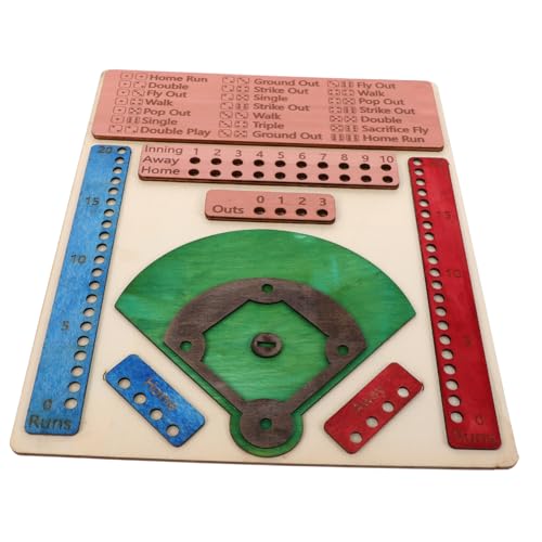 Abaodam Flipper-Spielbrett lustige Spielbretter Brettspiel aus Holz Partyzubehör lustiges Brettspiel Brettspiele aus Holz Baseball-Brettspiel hölzern von Abaodam