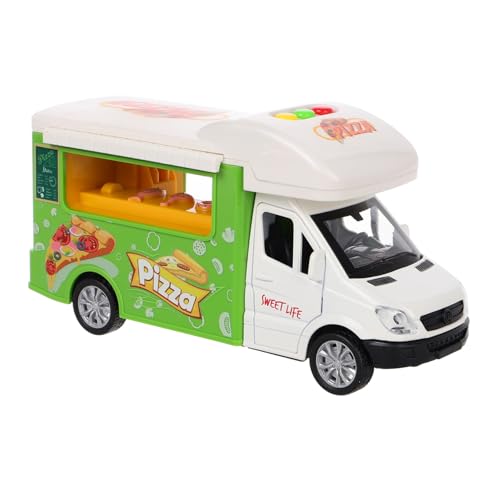 Abaodam Food-Truck- Kochgeschirr Vorgeben Kochen Spielzeuganhänger Postauto- Für Usv-LKW Spielzeuglastwagen Eisspielzeug Gelber Bus Camper Plastik von Abaodam