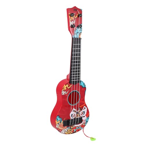 Abaodam Gitarrenspielzeug für Kinder kindergitarre Gitarre für Kinder Interessante Musikspielzeuge für Kinder Kindergarteninstrument Mini-Gitarre Ukulelen für Kinder schöne Gitarre Abs rot von Abaodam