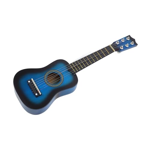 Abaodam Gitarrenspielzeug für Kindergitarre Gitarre für Kleinkinder Kindergitarren Instrument holzspielzeug musikspielzeug Tragbares Gitarre für Anfänger hölzern Blue von Abaodam