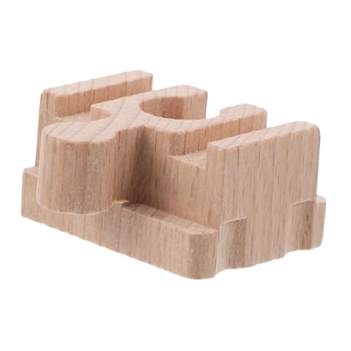 Abaodam Gleiszubehör Kurze gerade holzspielzeug für Jungen Holz Zug Holz Gleise Schienenadapter Holz hölzerne Gleise Holzbahnhof Holzzüge von Abaodam