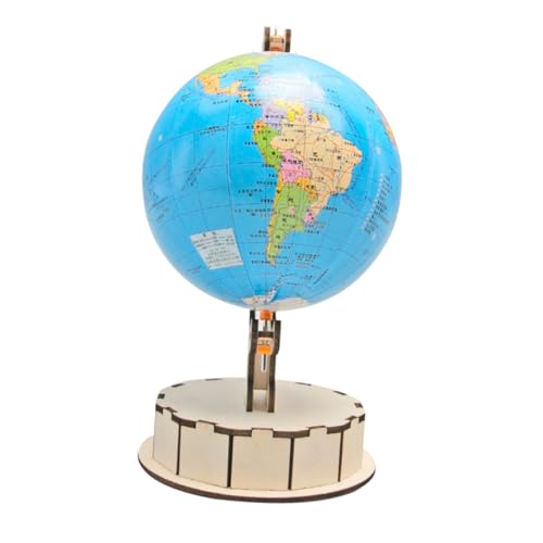 Abaodam Globe-lehrmittel Erdanker Modelle Spielsachen DIY-Montage Der Erdkugel Montage Erdkugel Pädagogische DIY-erdkugel Lustiges DIY-erdkugel-Spielzeug DIY-erdkugel Lernen Holz Colorful von Abaodam