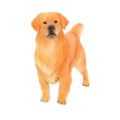 Abaodam Golden Retriever-Ornament Hundefiguren Sammlerstücke Für Die Frühe Entwicklung Handbemaltes Hundespielzeug Kleine Kinderspielzeug Mini- Plastik Orange von Abaodam