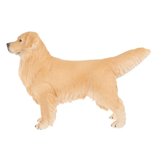 Abaodam Golden Retriever-Ornament Tierfiguren für Animals Toys for kinderspielzeug Hundespielzeug Mini-Tiere schöne Hundemodellverzierung Hunde Tiere Plastik Beige von Abaodam