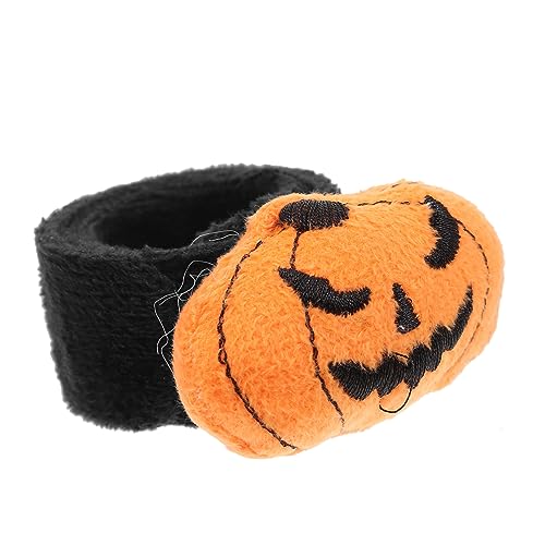 Abaodam Halloween-Dekorationsschnappschuss Halloween-Slap-Band Halloween-Party-Armbänder Kürbisstiele Kürbisse Halloween Halloween Toys Armband Partygeschenke Bügeleisen Black von Abaodam