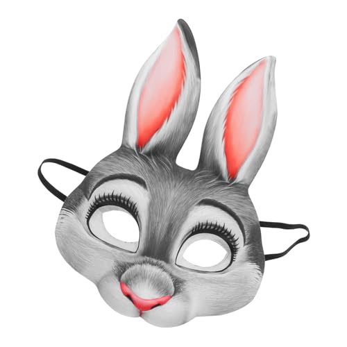 Abaodam Halloween Hasenmaske Halbgesicht Cartoon Kaninchen Maske Leicht und Bequem für Karneval Fasching Cosplay Party Tiergesicht Verkleidung Abaodam Halloween Hasenmaske Halbgesicht Cartoon Kaninchen Maske Leicht und Bequem für Karneval Fasching Cosplay Party Tiergesicht Verkleidung von Abaodam