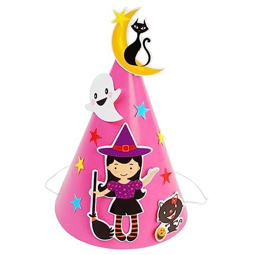 Abaodam Halloween-Hut für halloween basteln halloween hut Halloween party hat hut halloween kappe halloween decoration halloween clothes Witch hat Halloween-Cosplay-Hut Rosa von Abaodam