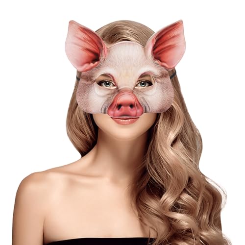 Abaodam Halloween-tiermaske: Halbgesichts-schweinemaske für Party-festivals, Cosplay, Kostümball – Lustige Maskerade-kostüm-requisite für Karnevalsveranstaltungen Abaodam Halloween-tiermaske: Halbgesichts-schweinemaske für Party-festivals, Cosplay, Kostümball – Lustige Maskerade-kostüm-requisite für Karnevalsveranstaltungen von Abaodam