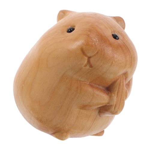 Abaodam Hamster-Ornament deko Figur tragbar Schmiernippel entlüften Rattan Lautsprecher-Fußpolster ungewöhnlich Tierdekoration Holzhamster kleine Tiere Tiere aus Holz Tiere schmücken von Abaodam