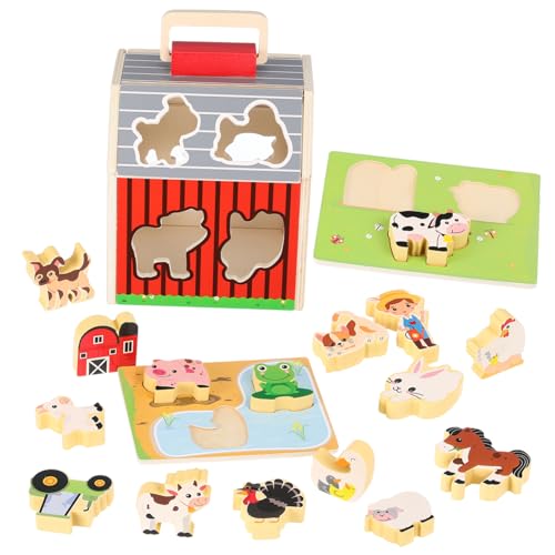 Abaodam Handgefertigtes Holzbauernhof-spielset für Kleinkinder Jahre Montessori Lernspielzeug mit Natürlichen Holz-tierfiguren Sicher und Robust für Vorschule und Zuhause Fördert Abaodam Handgefertigtes Holzbauernhof-spielset für Kleinkinder Jahre Montessori Lernspielzeug mit Natürlichen Holz-tierfiguren Sicher und Robust für Vorschule und Zuhause Fördert von Abaodam