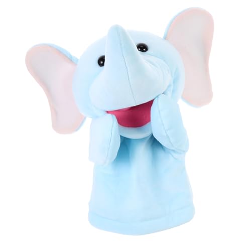 Abaodam Handpuppe Plüsch beruhigendes Spielzeug Plüschpuppen Spielzeug Animal-Design pummeluff Kuscheltier Puppentheater Tierspielzeug für Kinder Puppen für Kinder PP Baumwolle Blue von Abaodam