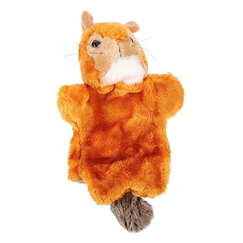 Abaodam Handpuppe interaktives Animal Toys Lernspielzeug Tierspielzeug Kindergartenkind Kinderpuppenspielzeug Eichhörnchen-Puppe Tier-Eichhörnchen-Handspielzeug Plüsch Brown von Abaodam