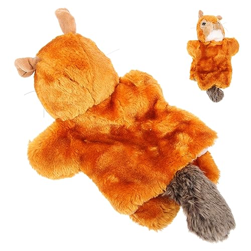 Abaodam Handpuppe interaktives Animal Toys Tierspielzeug spielzeuge Pädagogisches Fun Toy Kinderpuppenspielzeug Plüschspielzeug für die frühe Bildung PP Baumwolle Brown von Abaodam