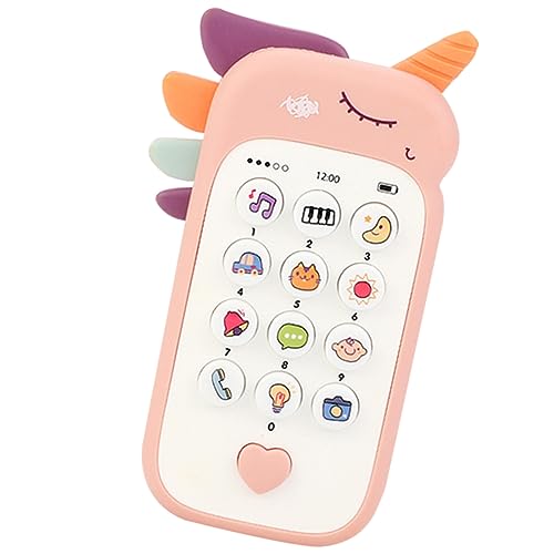 Abaodam Handy für kinderhandy Handy Pädagogisches für Babys Musikalisches für Musikspielzeug für Babyphone Handy Plastik Rosa von Abaodam