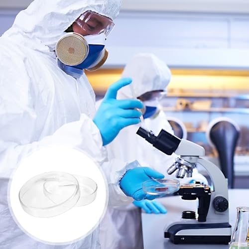 Abaodam Hochborosilikat Glas Petrischale Transparent Widerstandsfähig Hitzebeständig Flache Zellkulturschale für Labor Wissenschaftliche Experimente und Biologische Analyse Abaodam Hochborosilikat Glas Petrischale Transparent Widerstandsfähig Hitzebeständig Flache Zellkulturschale für Labor Wissenschaftliche Experimente und Biologische Analyse von Abaodam