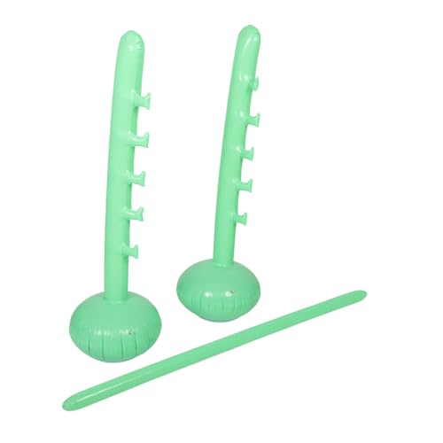 Abaodam Hochsprungstange Hawaiianische Spiele Junggesellenabschiedsspiele Karnevalsspiele Riesige Requisite Lustiges Spiel Zum Thema Tropen Fiesta-Party-Dekorationen PVC Light Green von Abaodam