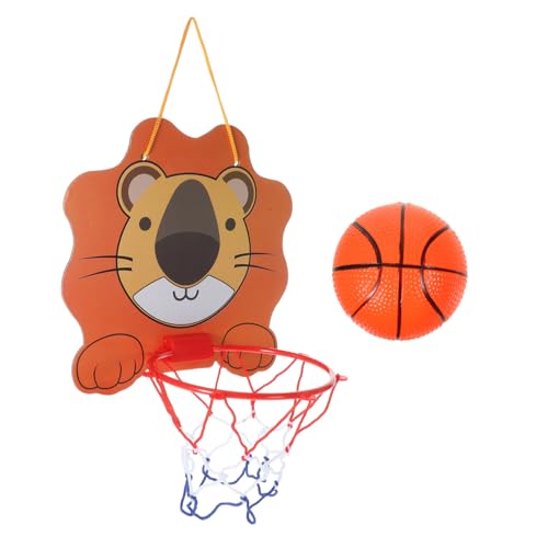 Abaodam Höhenverstellbares Mini Basketballkorb Set für Indoor mit Cartoon Löwen Rückwand Leichter Kunststoff Basketballspielzeug mit Pumpe für Zimmer Büro Zuhause Abaodam Höhenverstellbares Mini Basketballkorb Set für Indoor mit Cartoon Löwen Rückwand Leichter Kunststoff Basketballspielzeug mit Pumpe für Zimmer Büro Zuhause von Abaodam