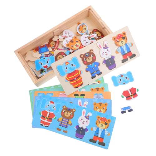 Abaodam Holz Puzzle Tier Ankleidespiel Lernspielzeug für Kreatives DIY Holzspielzeug Kreativität und Vorstellungskraft Geeignet für Jungen und Mädchen Abaodam Holz Puzzle Tier Ankleidespiel Lernspielzeug für Kreatives DIY Holzspielzeug Kreativität und Vorstellungskraft Geeignet für Jungen und Mädchen von Abaodam