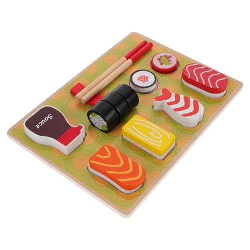 Abaodam Holz-Sushi-Spiel-Essen-Set Für Kinder. Rollenspielspielzeug Fördert Die Kognitive Entwicklung Und Die Feinmotorik Für Das Rollenspiel in Der Küche von Abaodam