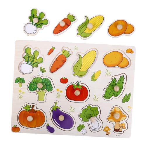 Abaodam Holzpuzzle Gemüse Steckspielzeug Ab Jahre Montessori Lernspielzeug für Jungen und Mädchen zur Denkfähigkeit und Beobachtung Abaodam Holzpuzzle Gemüse Steckspielzeug Ab Jahre Montessori Lernspielzeug für Jungen und Mädchen zur Denkfähigkeit und Beobachtung von Abaodam