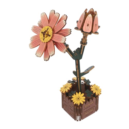 Abaodam Holzpuzzle-Kits mit Gänseblümchen-Blumen, 3D-Holz-blumenpuzzle-Modell mit Vase zum Bauen von Pflanzensträußen, DIY-bastelprojekt-zubehör Abaodam Holzpuzzle-Kits mit Gänseblümchen-Blumen, 3D-Holz-blumenpuzzle-Modell mit Vase zum Bauen von Pflanzensträußen, DIY-bastelprojekt-zubehör von Abaodam