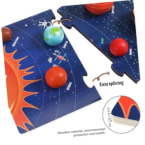 Abaodam Holzpuzzle Sonnensystem Lernspielzeug Stabiles Planetenmodell für Pädagogisches Weltraumspiel Einfach zu Montieren und Platzsparend Geschenk für Weltrauminteressierte Abaodam Holzpuzzle Sonnensystem Lernspielzeug Stabiles Planetenmodell für Pädagogisches Weltraumspiel Einfach zu Montieren und Platzsparend Geschenk für Weltrauminteressierte von Abaodam