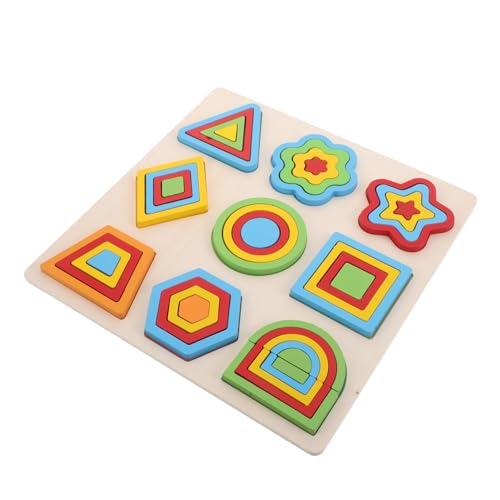 Abaodam Holzpuzzle für Kleinkinder Buntes Montessori Steckbrett aus Holz mit Geometrischen Formen Pädagogisches Lernspielzeug zur Farb Formerkennung Fördert Feinmotorik und Kognitive Abaodam Holzpuzzle für Kleinkinder Buntes Montessori Steckbrett aus Holz mit Geometrischen Formen Pädagogisches Lernspielzeug zur Farb Formerkennung Fördert Feinmotorik und Kognitive von Abaodam