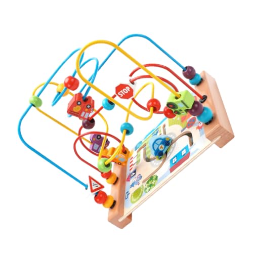 Abaodam Babyspielzeug Aus Holz Perlen für Jungen und Mädchen Spielzeug Lustiges Lernspiel Bunte Formen Feinmotorik von Abaodam