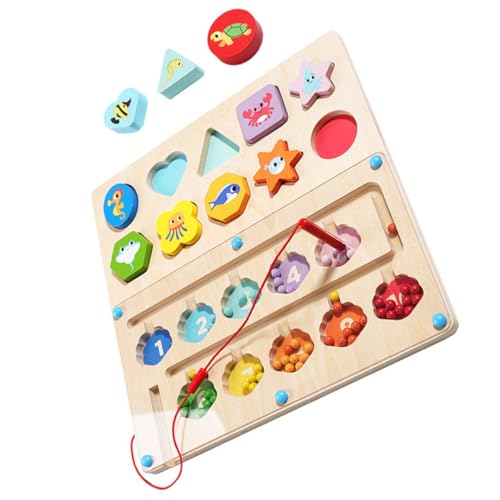 Abaodam Holzspielzeug Meerestiere Motorikspiel mit Farbigen Perlen Magnetisch Lernspiel für Jungen Zahlen und Farb Maze Fördert Feinmotorik und Zählen Sicheres Montessori Lernset Abaodam Holzspielzeug Meerestiere Motorikspiel mit Farbigen Perlen Magnetisch Lernspiel für Jungen Zahlen und Farb Maze Fördert Feinmotorik und Zählen Sicheres Montessori Lernset von Abaodam
