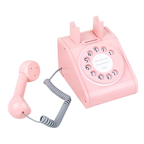 Abaodam Retro Telefon Aus Simuliertes Telefon Für Pinkes Design Perfekt Für Rollenspiele Montessori Lernspielzeug Für Jungen Und ädchen von Abaodam