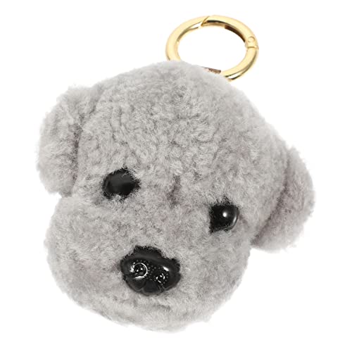 Abaodam Hündchen-Puppe-Anhänger Besen Haustier Zauberstab süßer handyhalter Hunde Fell Weihnachten geldgeschenke Weihnachten Plüschtiere für Welpen Spielzeughund Hardware- Grey von Abaodam