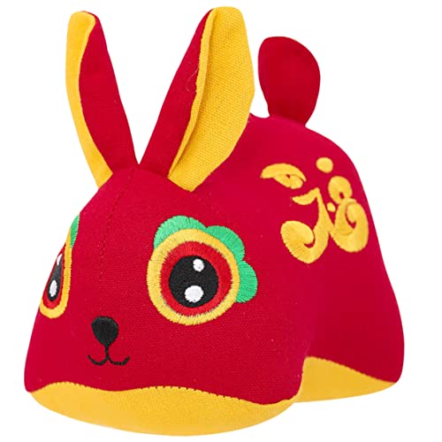 Abaodam Jahr des Hasen-Maskottchens Plüschtiere Kaninchen Stofftier hasenpuppe Hasen plüschtier Spielzeug Jahr der Kaninchen-Maskottchen-Puppe Tier Stofftier PP Baumwolle von Abaodam