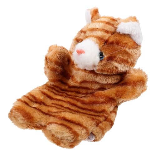 Abaodam Kätzchen Handpuppe Spielzeug Stofftier Handpuppe Leistungsstütze Interessante Handpuppe Katze Handpuppe Tier Ausgestopfte Handpuppe Rollenspiel Handpuppen Handkatze von Abaodam