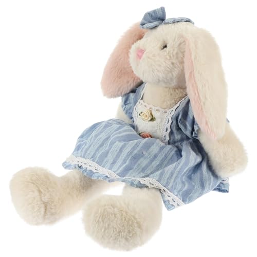 Abaodam Kaninchen Plüsch Kuscheltiere Für Mädchen Mädchen Geburtstag Das Tier Kuschelhase Kuscheltiere Für Kawaii Pp Baumwolle Blau von Abaodam