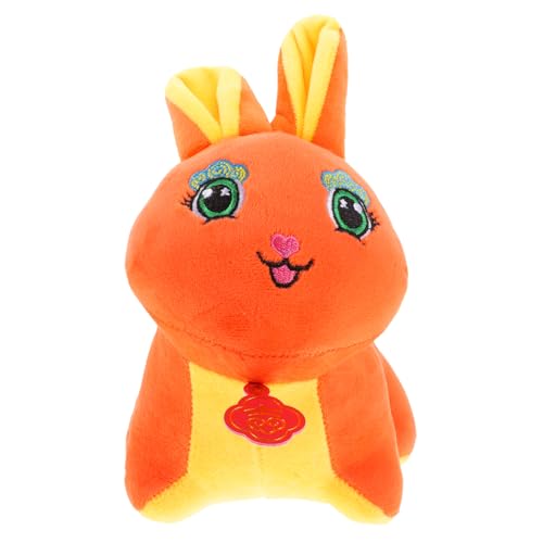 Abaodam Kaninchen Plüschtier Versorgen Kuscheltier Dekoratives Hasenspielzeug Ausgestopfter Hase Bequemes Kinderspielzeug Kawaii Kinderspielzeug Kinderbedarf Stoff Orange von Abaodam