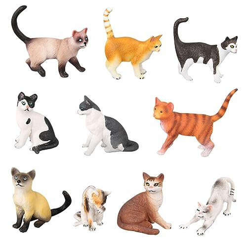 Abaodam Katzenfiguren Set Realistische Tierfiguren Für Und Dekoration Perfekte Miniatur Katzen Für Den Schreibtisch Und Als Für Katzenliebhaber von Abaodam