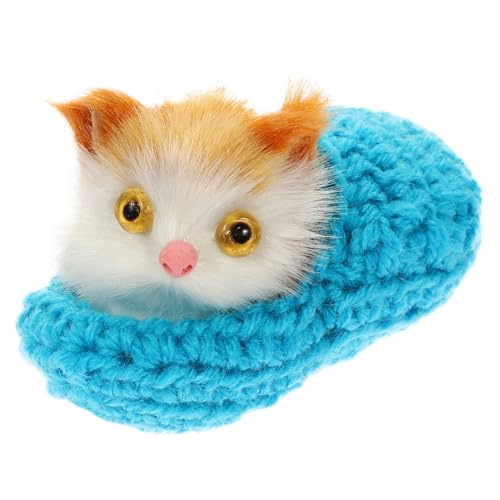 Abaodam Katzenschmuck katzenspielzeug für spielzeuge für Children Toys ausgestopftes Tierspielzeug Mini-Kuscheltiere Simulation Kat Katzen-Wohnkultur Garn Blue von Abaodam