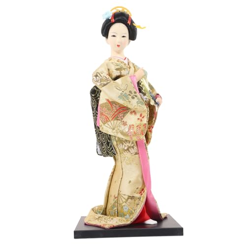 Abaodam Kimono-Puppe Kimono-sammelfigur Wiedergeborene Babypuppen Dekorative Kimonopuppen Anime-Puppe Desktop-Kimonos Puppendekoration Orientalische Puppen Kimonos Puppenschmuck Seidentuch von Abaodam